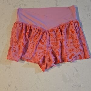 Offline by Aerie Women’s Athletic Shorts | Size XL | Pink & Coral 🌸